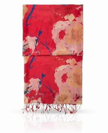 Палантин Женский S-CN.FLOWER/PLUM